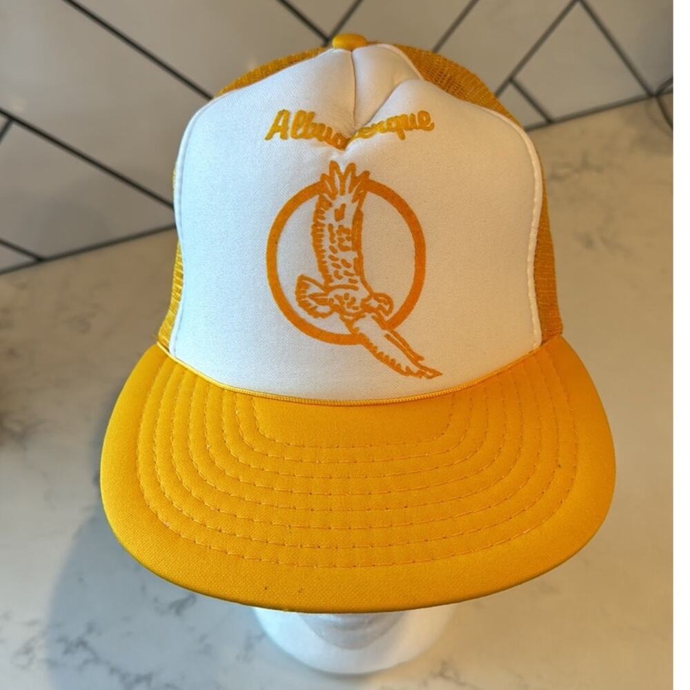 Vintage yellow eagle Albuquerque New Mexico snap back trucker hat